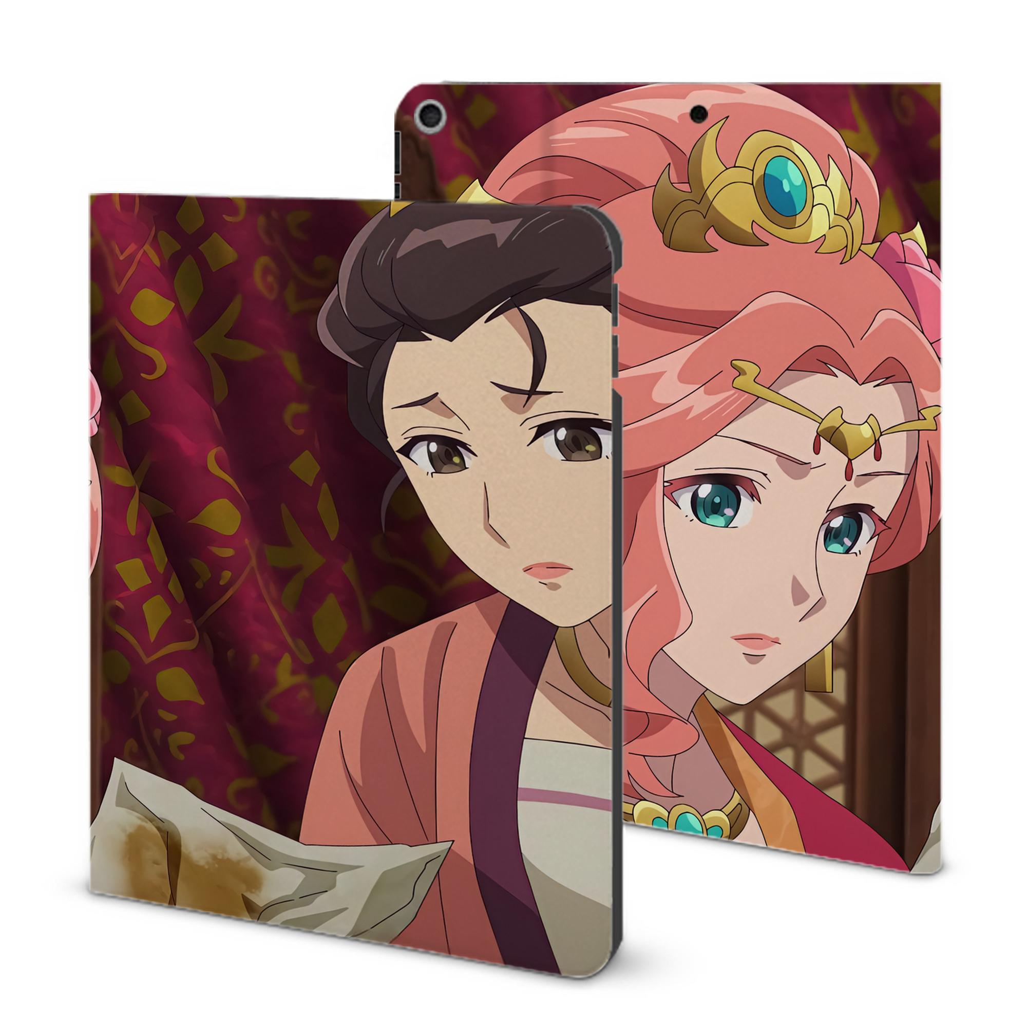 （画像用） 薬屋のひとりごと The Apothecary Diaries IPad ケース ブック型 PUレザー TPU 耐衝撃 軽量 薄型 ペン収納なし 全面保護 IPad 各モデル対応